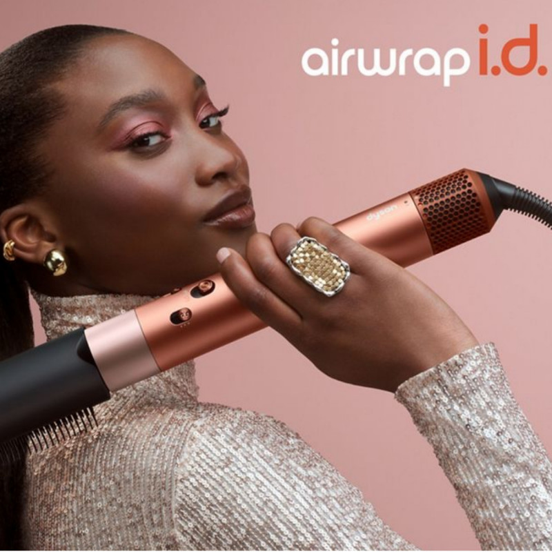 Ondulator de păr Dyson HS08 Airwrap i.d.™ Curly + Coily 142899-01 AmSi/PkCp, 1300 W, 13,5 l/s, Ondulare automată, Ionizare, 3 viteze, 3 niveluri de temperatură, Bluetooth, Mătase chihlimbarie/roz șampanie