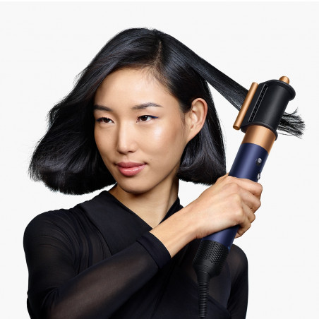 Ondulator de par Dyson 107163-01 HS08 Airwrap i.d.™ T1/T2 PBu/RCo Straight + Wavy, 1300 W, 13,5 l/s, Ondulare automata, Ionizare, 3 viteze, 3 temperaturi, Bluetooth, Bleumarin/Cupru
