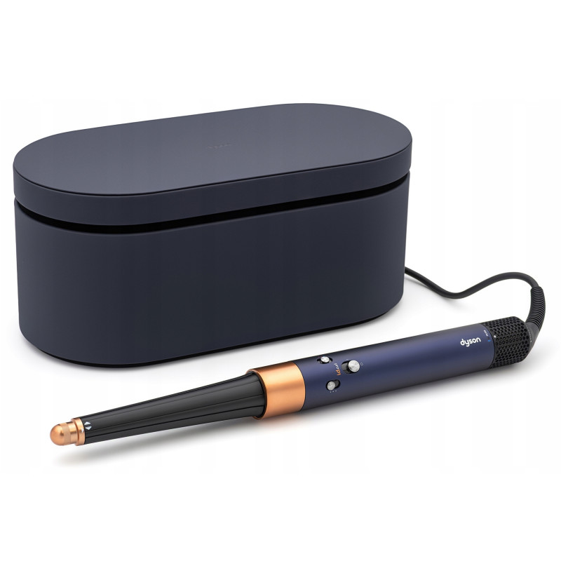 Ondulator de par Dyson 107163-01 HS08 Airwrap i.d.™ T1/T2 PBu/RCo Straight + Wavy, 1300 W, 13,5 l/s, Ondulare automata, Ionizare, 3 viteze, 3 temperaturi, Bluetooth, Bleumarin/Cupru