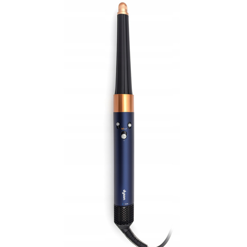Ondulator de par Dyson 107163-01 HS08 Airwrap i.d.™ T1/T2 PBu/RCo Straight + Wavy, 1300 W, 13,5 l/s, Ondulare automata, Ionizare, 3 viteze, 3 temperaturi, Bluetooth, Bleumarin/Cupru