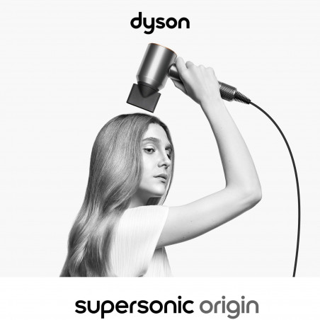 Uscător de păr Dyson Supersonic Origin HD07 Ni/Cop 107830-01, 1600 W, 3 viteze, 4 niveluri de temperatură, 110 000 rpm, ionizare, Air Multiplier, culoare nichel/cupru