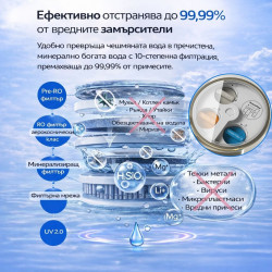 Filtru Pre-RO pentru NatureFlow F4 Ultra, Osmoză inversă, Filtrare preliminară, Cărbune activ, Bumbac PP, NSF 42, Fără BPA, Alb
