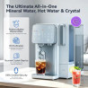 Sistem de purificare a apei NatureFlow I4, 4,8 litri, apă rece și cuburi de gheață, filtrare în 10 etape, osmoză inversă, alb/gri