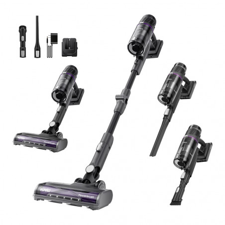 Aspirator vertical 2 în 1 Eureka NEC530, 550 W, 38 kPa, 1 l, autonomie de 60 min, perie turbo, reglare a puterii, filtru HEPA lavabil, negru
