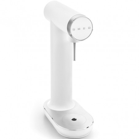 Aparat de sodă SMEG Collezione SKC01WHM, 800 ml, CO2, supapă de siguranță, tavă de scurgere, acționare manuală, alb mat