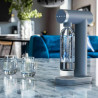 Aparat de sodă SMEG Collezione SKC01SBM, 800 ml, CO2, supapă de siguranță, tavă de scurgere, acționare manuală, albastru