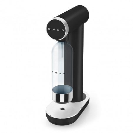 Aparat de sodă SMEG Collezione SKC01BLM, 800 ml, CO2, supapă de siguranță, tavă de scurgere, acționare manuală, negru mat