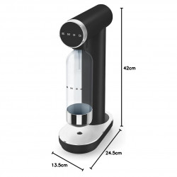 Aparat de sodă SMEG Collezione SKC01BLM, 800 ml, CO2, supapă de siguranță, tavă de scurgere, acționare manuală, negru mat