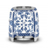 Prăjitor de pâine SMEG Dolce & Gabbana Blu Mediterraneo TSF01DGBEU, 950 W, 2 felii, 6 niveluri, Tava pentru firimituri, Cablu integrat, Oțel inoxidabil, Albastru
