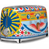 Prăjitor de pâine SMEG Dolce & Gabbana Sicily is my Love! TSF02DGEU, 1500 W, 4 felii, 6 niveluri, Tava pentru firimituri, Cablu integrat, Oțel inoxidabil, Multicolor
