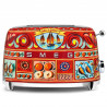 Prăjitor de pâine SMEG Dolce & Gabbana Sicily is my Love! TSF01DGEU, 950 W, 2 felii, 6 niveluri, Tava pentru firimituri, Cablu integrat, Oțel inoxidabil, Multicolor