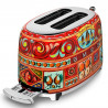 Prăjitor de pâine SMEG Dolce & Gabbana Sicily is my Love! TSF01DGEU, 950 W, 2 felii, 6 niveluri, Tava pentru firimituri, Cablu integrat, Oțel inoxidabil, Multicolor