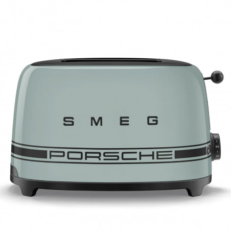 Prăjitor de pâine SMEG 50's Style Porsche TSF01PSGEU, 950 W, 2 felii, 6 niveluri, Tava pentru firimituri, Cablu integrat, Oțel inoxidabil, Verde