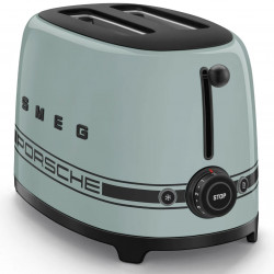 Prăjitor de pâine SMEG 50's Style Porsche TSF01PSGEU, 950 W, 2 felii, 6 niveluri, Tava pentru firimituri, Cablu integrat, Oțel inoxidabil, Verde