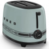 Prăjitor de pâine SMEG 50's Style Porsche TSF01PSGEU, 950 W, 2 felii, 6 niveluri, Tava pentru firimituri, Cablu integrat, Oțel inoxidabil, Verde