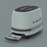 Prăjitor de pâine SMEG 50's Style Porsche TSF01PSGEU, 950 W, 2 felii, 6 niveluri, Tava pentru firimituri, Cablu integrat, Oțel inoxidabil, Verde