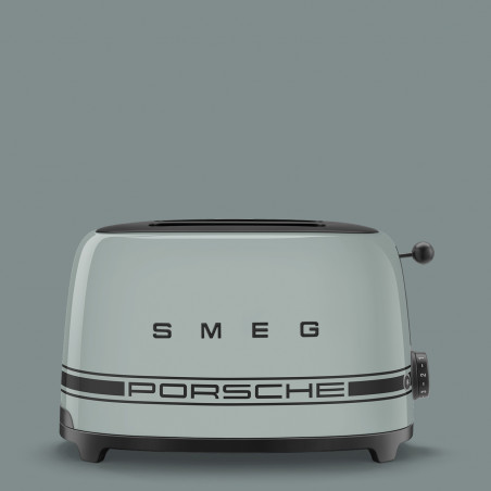 Prăjitor de pâine SMEG 50's Style Porsche TSF01PSGEU, 950 W, 2 felii, 6 niveluri, Tava pentru firimituri, Cablu integrat, Oțel inoxidabil, Verde