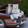 Prăjitor de pâine SMEG 50's Style Porsche TSF01PCWEU, 950 W, 2 felii, 6 niveluri, Tava pentru firimituri, Cablu integrat, Oțel inoxidabil, Alb