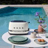 Prăjitor de pâine SMEG 50's Style Porsche TSF01PCWEU, 950 W, 2 felii, 6 niveluri, Tava pentru firimituri, Cablu integrat, Oțel inoxidabil, Alb