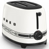 Prăjitor de pâine SMEG 50's Style Porsche TSF01PCWEU, 950 W, 2 felii, 6 niveluri, Tava pentru firimituri, Cablu integrat, Oțel inoxidabil, Alb