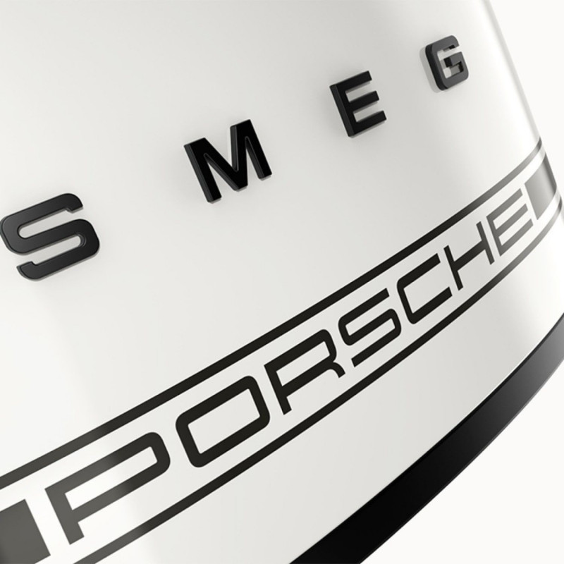 Prăjitor de pâine SMEG 50's Style Porsche TSF01PCWEU, 950 W, 2 felii, 6 niveluri, Tava pentru firimituri, Cablu integrat, Oțel inoxidabil, Alb