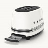 Prăjitor de pâine SMEG 50's Style Porsche TSF01PCWEU, 950 W, 2 felii, 6 niveluri, Tava pentru firimituri, Cablu integrat, Oțel inoxidabil, Alb