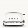 Prăjitor de pâine SMEG 50's Style Porsche TSF01PCWEU, 950 W, 2 felii, 6 niveluri, Tava pentru firimituri, Cablu integrat, Oțel inoxidabil, Alb
