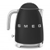 Ceainic electric SMEG KLF03BLMEU, 2400 W, 1,7 l, bază rotativă la 360°, finisaj mat, negru