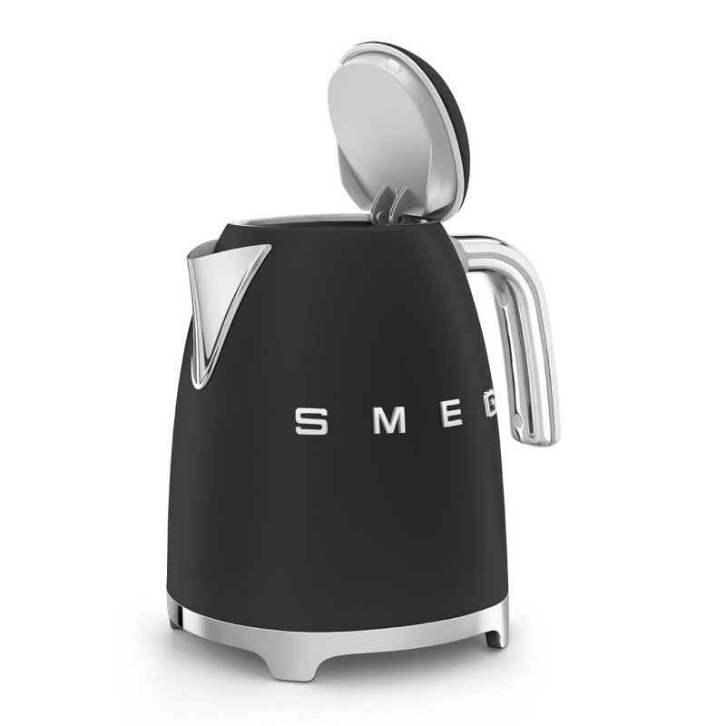 Ceainic electric SMEG KLF03BLMEU, 2400 W, 1,7 l, bază rotativă la 360°, finisaj mat, negru