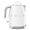 Ceainic electric SMEG KLF03WHMEU, 2400 W, 1,7 l, bază rotativă la 360°, finisaj mat, alb