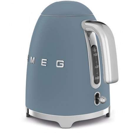 Ceainic electric SMEG KLF03SBMEU, 2400 W, 1,7 l, bază rotativă la 360°, finisaj mat, albastru furtunos
