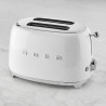 Prăjitor de pâine SMEG 50's Style TSF01WHEU, 950 W, 2 felii, 6 niveluri, Tava pentru firimituri, Cablu integrat, Oțel inoxidabil, Alb