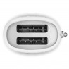 Prăjitor de pâine SMEG 50's Style TSF01WHEU, 950 W, 2 felii, 6 niveluri, Tava pentru firimituri, Cablu integrat, Oțel inoxidabil, Alb