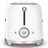 Prăjitor de pâine SMEG 50's Style TSF01WHEU, 950 W, 2 felii, 6 niveluri, Tava pentru firimituri, Cablu integrat, Oțel inoxidabil, Alb
