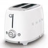 Prăjitor de pâine SMEG 50's Style TSF01WHEU, 950 W, 2 felii, 6 niveluri, Tava pentru firimituri, Cablu integrat, Oțel inoxidabil, Alb
