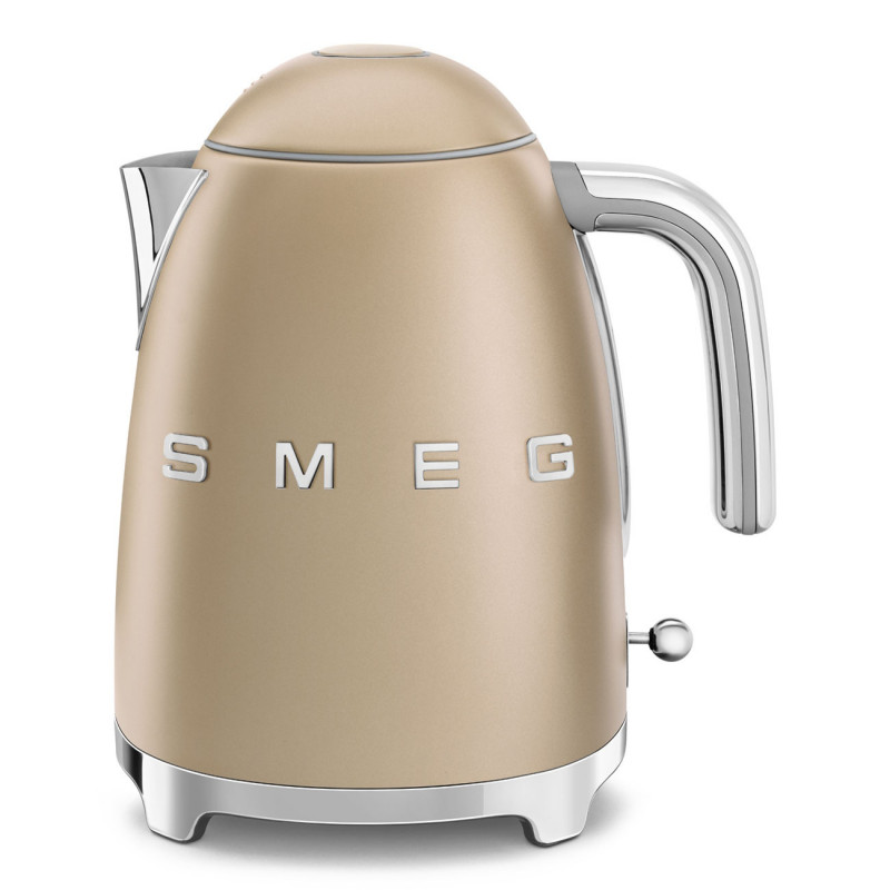 Ceainic electric SMEG KLF03CHMEU, 2400 W, 1,7 l, bază rotativă la 360°, finisaj mat, culoare șampanie