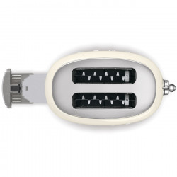 Prăjitor de pâine SMEG 50's Style TSF01CREU, 950 W, 2 felii, 6 niveluri, Tava pentru firimituri, Cablu integrat, Oțel inoxidabil, Culoare crem