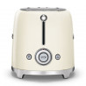 Prăjitor de pâine SMEG 50's Style TSF01CREU, 950 W, 2 felii, 6 niveluri, Tava pentru firimituri, Cablu integrat, Oțel inoxidabil, Culoare crem