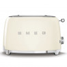 Prăjitor de pâine SMEG 50's Style TSF01CREU, 950 W, 2 felii, 6 niveluri, Tava pentru firimituri, Cablu integrat, Oțel inoxidabil, Culoare crem