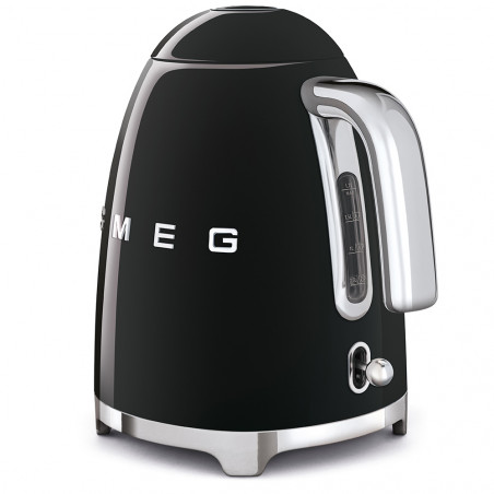 Ceainic electric SMEG KLF03BLEU, 2400 W, 1,7 l, bază rotativă la 360°, finisaj lucios, negru
