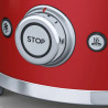 Prăjitor de pâine SMEG 50's Style TSF01RDEU, 950 W, 2 felii, 6 niveluri, Tava pentru firimituri, Cablu integrat, Oțel inoxidabil, Roșu