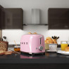 Prăjitor de pâine SMEG 50's Style TSF01PKEU, 950 W, 2 felii, 6 niveluri, Tava pentru firimituri, Cablu integrat, Oțel inoxidabil, Roz