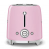 Prăjitor de pâine SMEG 50's Style TSF01PKEU, 950 W, 2 felii, 6 niveluri, Tava pentru firimituri, Cablu integrat, Oțel inoxidabil, Roz