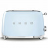 Prăjitor de pâine SMEG 50's Style TSF01PBEU, 950 W, 2 felii, 6 niveluri, Tava pentru firimituri, Cablu integrat, Oțel inoxidabil, Albastru