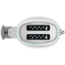 Prajitor de paine SMEG 50's Style TSF01PGEU, 950 W, 2 felii, 6 trepte, Tava pentru firimituri, Cablu integrat, Otel inoxidabil, Verde