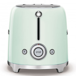 Prajitor de paine SMEG 50's Style TSF01PGEU, 950 W, 2 felii, 6 trepte, Tava pentru firimituri, Cablu integrat, Otel inoxidabil, Verde