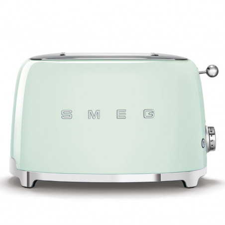 Prajitor de paine SMEG 50's Style TSF01PGEU, 950 W, 2 felii, 6 trepte, Tava pentru firimituri, Cablu integrat, Otel inoxidabil, Verde