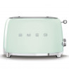 Prajitor de paine SMEG 50's Style TSF01PGEU, 950 W, 2 felii, 6 trepte, Tava pentru firimituri, Cablu integrat, Otel inoxidabil, Verde