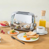 Prăjitor de pâine SMEG 50's Style TSF01SSEU, 950 W, 2 felii, 6 niveluri, Tava pentru firimituri, Cablu integrat, Oțel inoxidabil, Argintiu