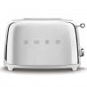 Prăjitor de pâine SMEG 50's Style TSF01SSEU, 950 W, 2 felii, 6 niveluri, Tava pentru firimituri, Cablu integrat, Oțel inoxidabil, Argintiu